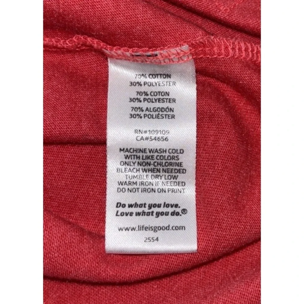 NEW Life is Good Wrong Pitcher Crusher T Men Large Red‎ Long Sleeve Graphic Beer - Picture 11 of 11